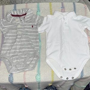 2 Button Up Polo onesies